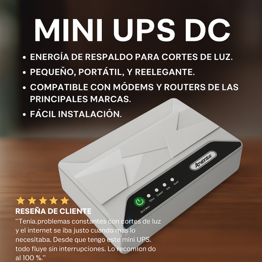 MINI UPS DC | MAS HORAS CON LUZ